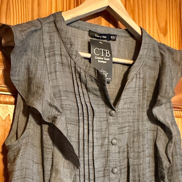 Doe & Rae Charcoal Sleeveless Top - Picture 5 of 7